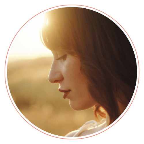 What is Endometriosis woman reflecting in field